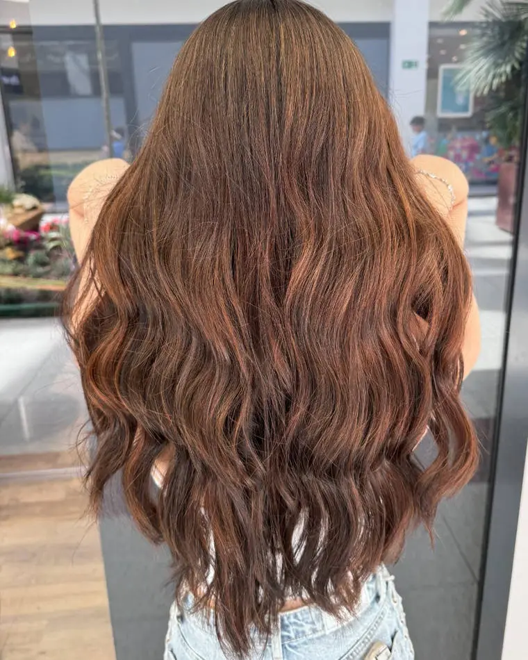 Fertig gestyltes Haar im Salon Capelli di Seta